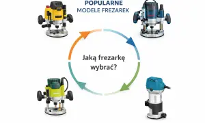 Popularne modele frezarek: DeWalt, Bosch, Ryobi i nieznana marka. Wybierz swoją frezarkę, która ma precyzyjne wrzeciono.