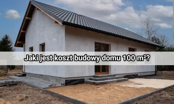Dom z dachem dwuspadowym 100m2 w budowie. Sprawdź, jaki jest koszt budowy domu 100 m² z takim dachem.